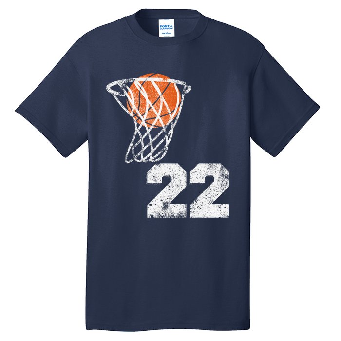 Vintage Basketball Jersey Number 22 Player Number Tall T-Shirt