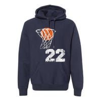 Vintage Basketball Jersey Number 22 Player Number Premium Hoodie