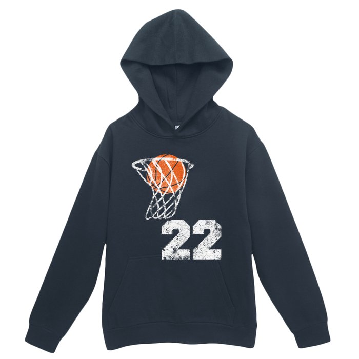 Vintage Basketball Jersey Number 22 Player Number Urban Pullover Hoodie