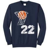 Vintage Basketball Jersey Number 22 Player Number Tall Sweatshirt