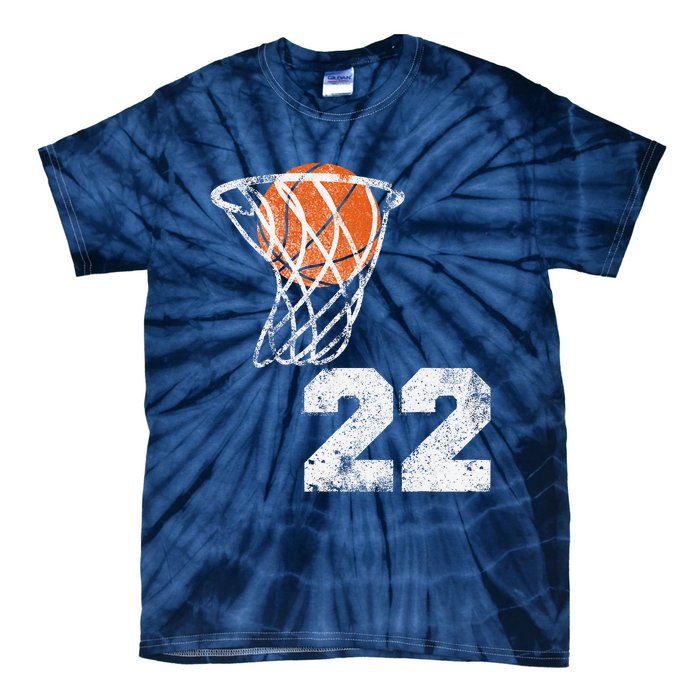 Vintage Basketball Jersey Number 22 Player Number Tie-Dye T-Shirt