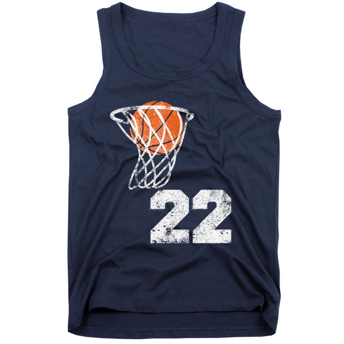 Vintage Basketball Jersey Number 22 Player Number Tank Top