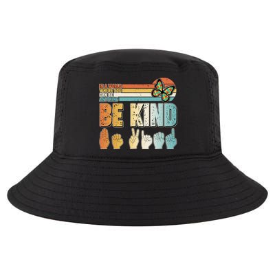 Vintage Be Kind Sign Langage Cool Comfort Performance Bucket Hat