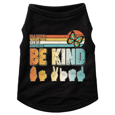 Vintage Be Kind Sign Langage Doggie Tank