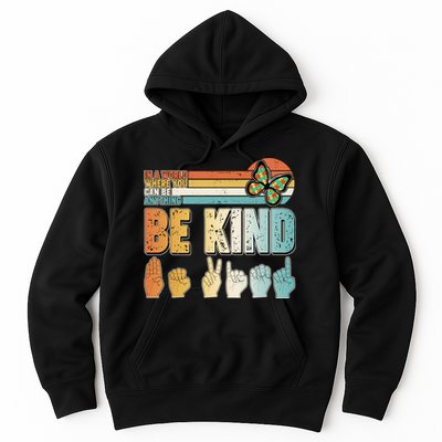 Vintage Be Kind Sign Langage Hoodie
