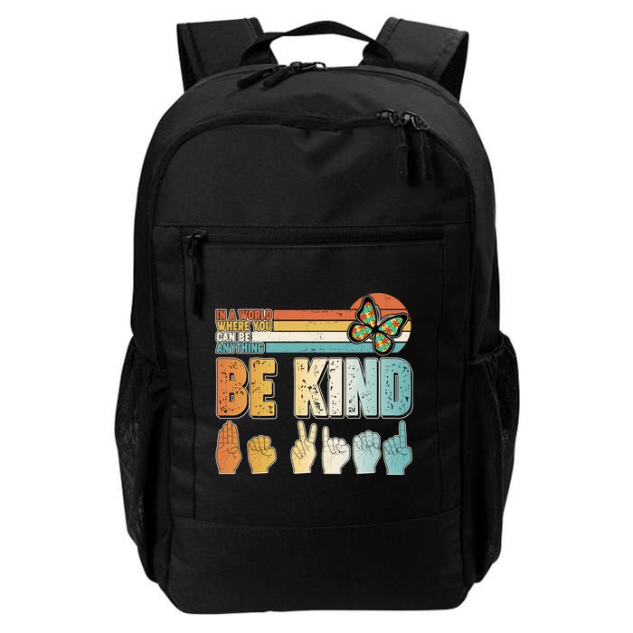 Vintage Be Kind Sign Langage Backpack
