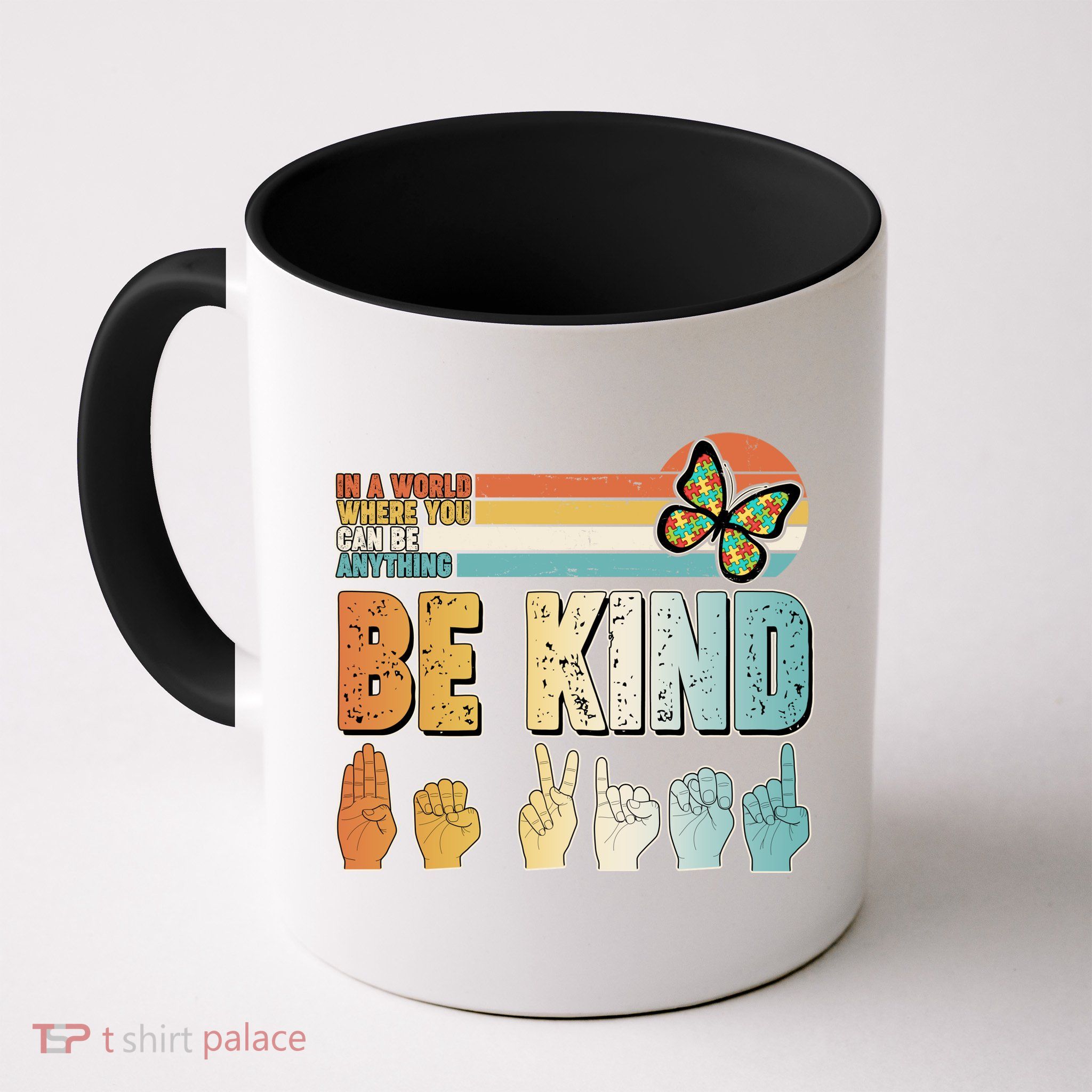 Vintage Be Kind Sign Langage Mug