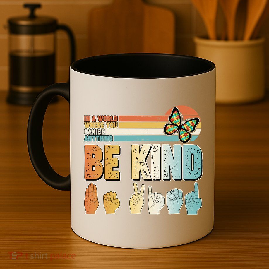 Vintage Be Kind Sign Langage Mug