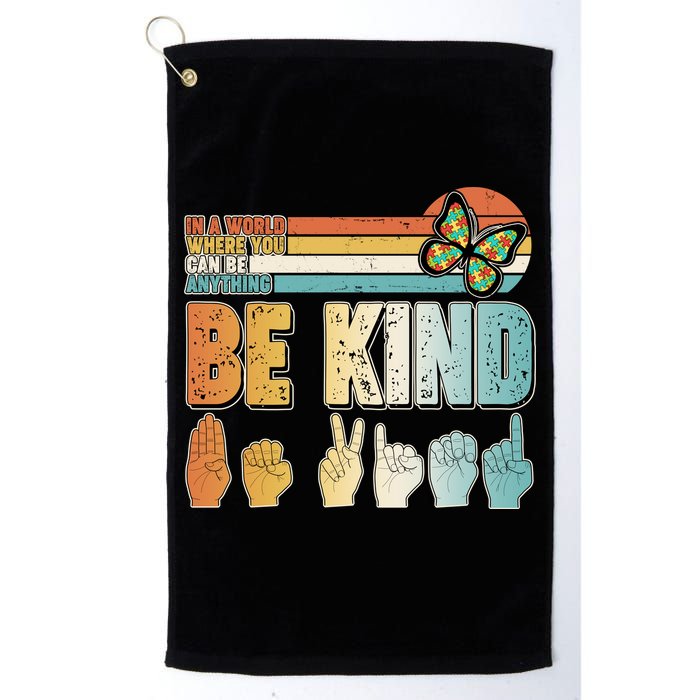 Vintage Be Kind Sign Langage Golf Towel