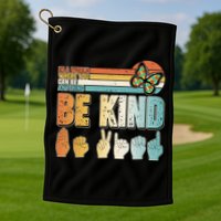 Vintage Be Kind Sign Langage Golf Towel