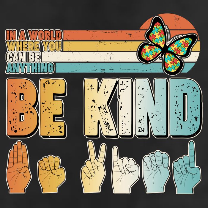 Vintage Be Kind Sign Langage Golf Towel
