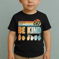 Vintage Be Kind Sign Langage Toddler T-Shirt