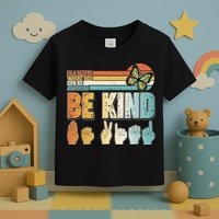 Vintage Be Kind Sign Langage Toddler T-Shirt
