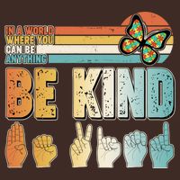 Vintage Be Kind Sign Langage Apron