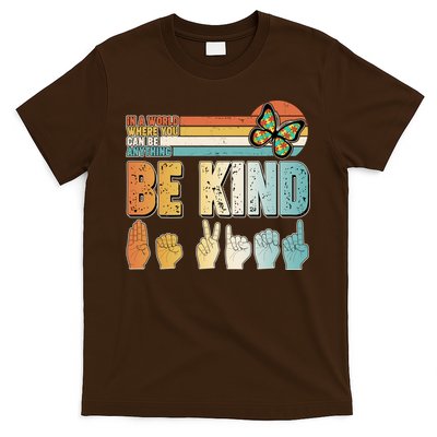 Vintage Be Kind Sign Langage T-Shirt