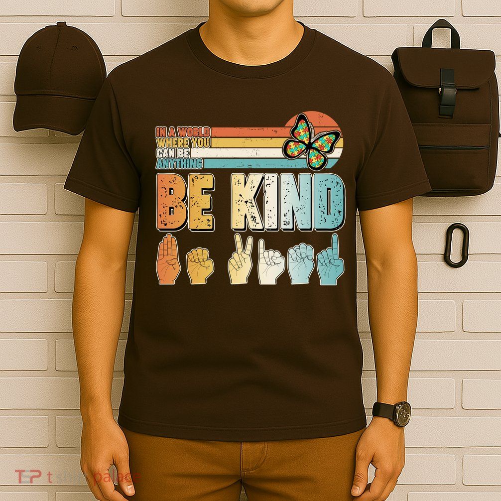 Vintage Be Kind Sign Langage T-Shirt