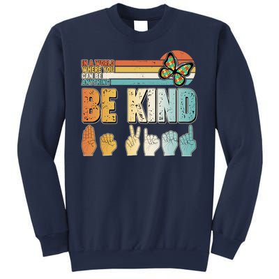 Vintage Be Kind Sign Langage Sweatshirt