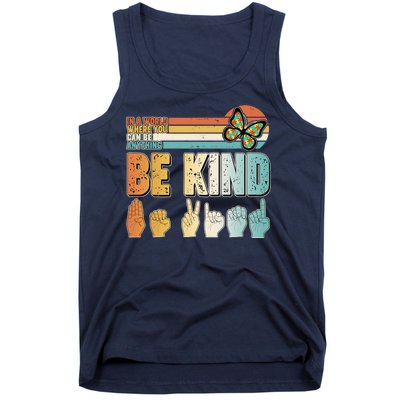 Vintage Be Kind Sign Langage Tank Top