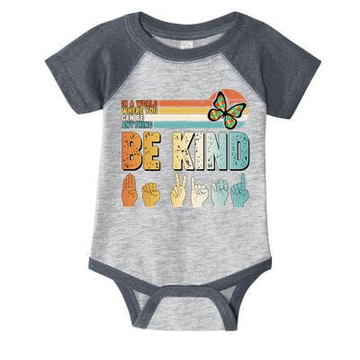 Vintage Be Kind Sign Langage Infant Baby Jersey Bodysuit