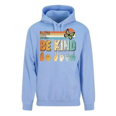 Vintage Be Kind Sign Langage Unisex Surf Hoodie