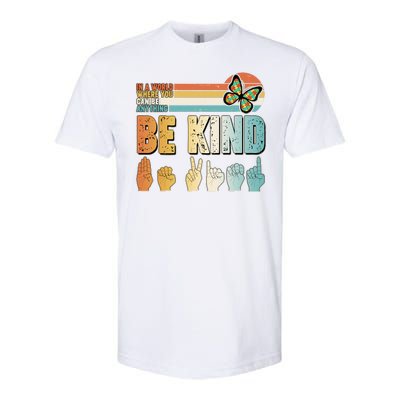 Vintage Be Kind Sign Langage Softstyle CVC T-Shirt