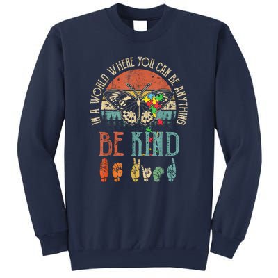 Vintage Be Kind Kindness For Women Autism Awareness Gift Sweatshirt