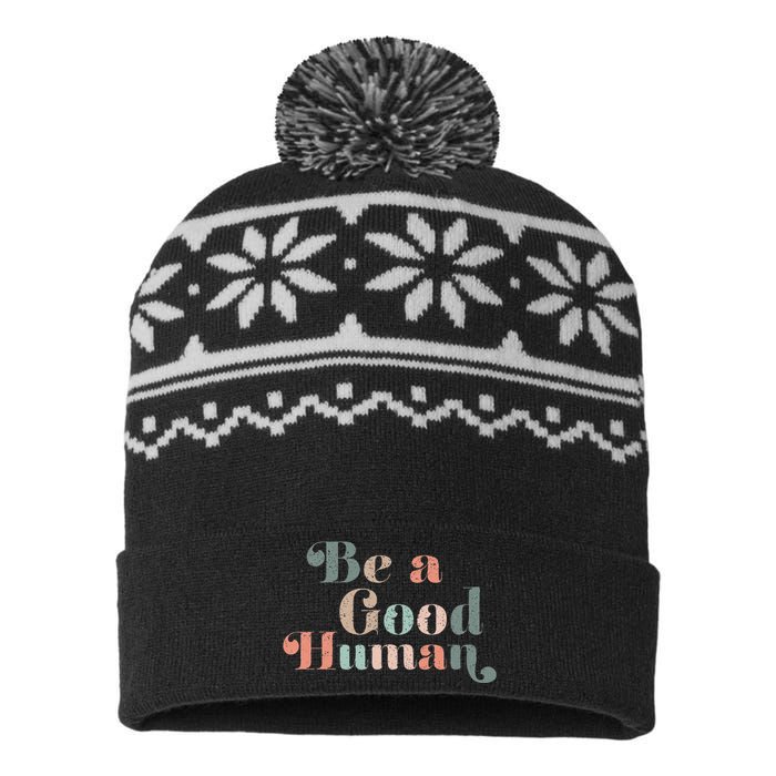 Vintage Be Kind Kindness USA-Made Snowflake Beanie