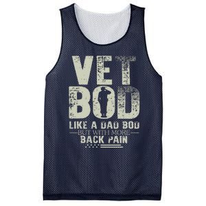 Vet Bod Like Dad Bod But With More Back Pain Fathers Day Mesh Reversible Basketball Jersey Tank