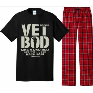 Vet Bod Like A Dad Bod But With More Back Pain Funny Veteran Pajama Set