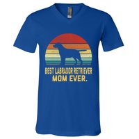 Vintage Best Labrador Retriever Mom Ever Gift V-Neck T-Shirt