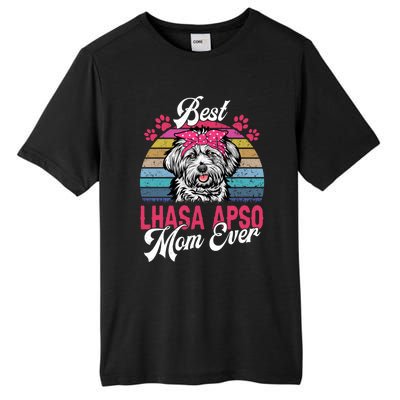 Vintage Best Lhasa Apso Mom Ever Gift Tall Fusion ChromaSoft Performance T-Shirt