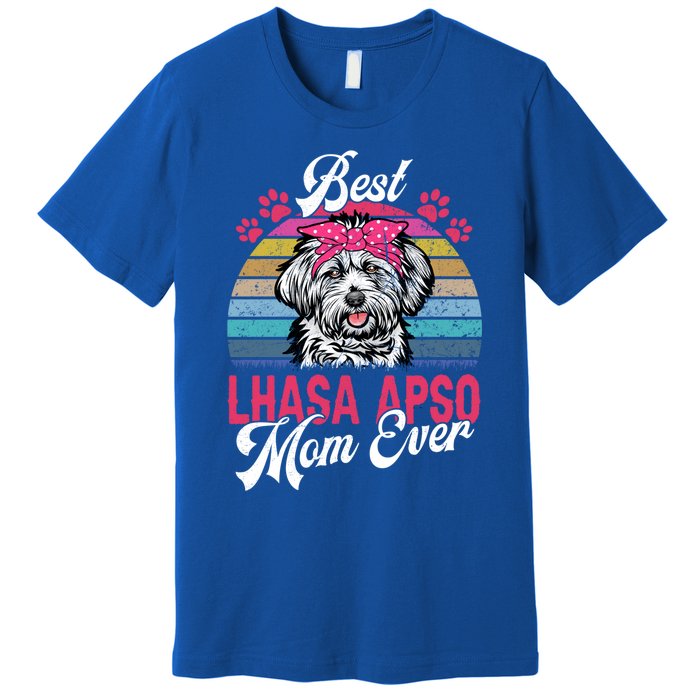 Vintage Best Lhasa Apso Mom Ever Gift Premium T-Shirt