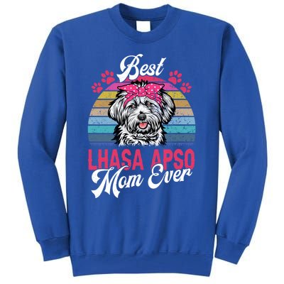 Vintage Best Lhasa Apso Mom Ever Gift Tall Sweatshirt