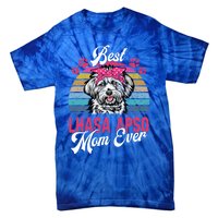 Vintage Best Lhasa Apso Mom Ever Gift Tie-Dye T-Shirt