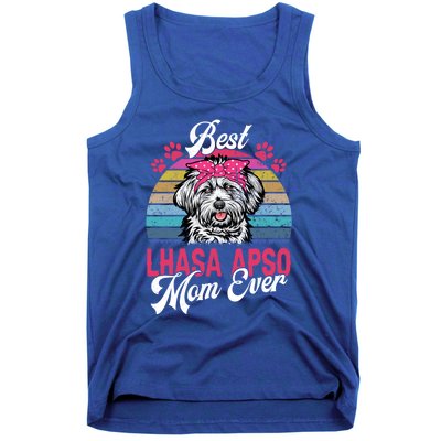 Vintage Best Lhasa Apso Mom Ever Gift Tank Top