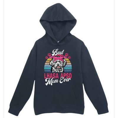 Vintage Best Lhasa Apso Mom Ever Gift Urban Pullover Hoodie