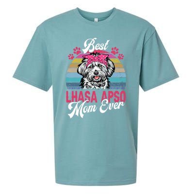 Vintage Best Lhasa Apso Mom Ever Gift Sueded Cloud Jersey T-Shirt