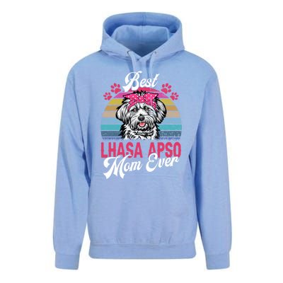 Vintage Best Lhasa Apso Mom Ever Gift Unisex Surf Hoodie