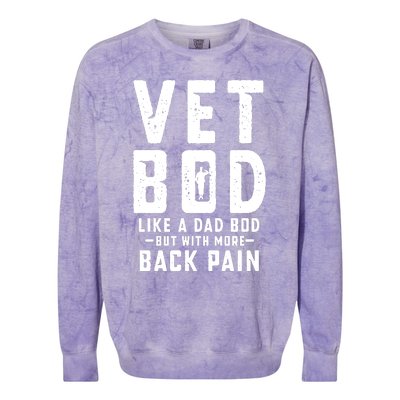 Vet Bod Like A Dad Bod Colorblast Crewneck Sweatshirt