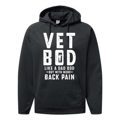 Vet Bod Like A Dad Bod Performance Fleece Hoodie