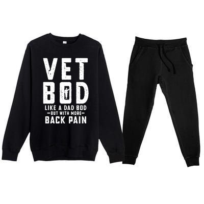 Vet Bod Like A Dad Bod Premium Crewneck Sweatsuit Set