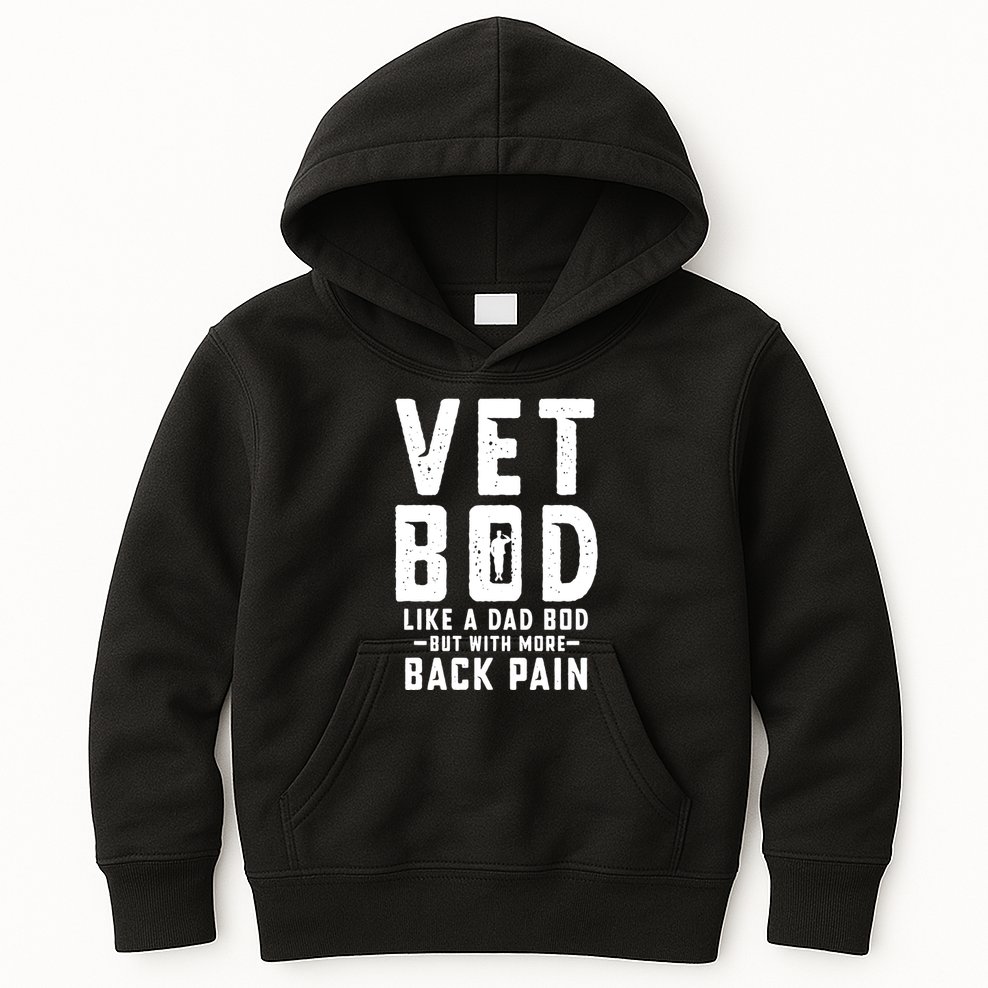 Vet Bod Like A Dad Bod Kids Hoodie