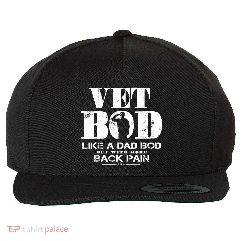 Vet Bod Like A Dad Bod But With More Back Pain Gift Wool Snapback Cap