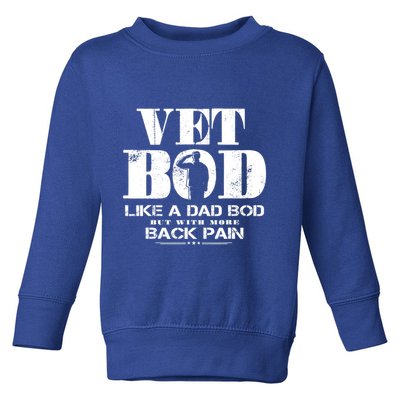 Vet Bod Like A Dad Bod But With More Back Pain Gift Toddler Sweatshirt