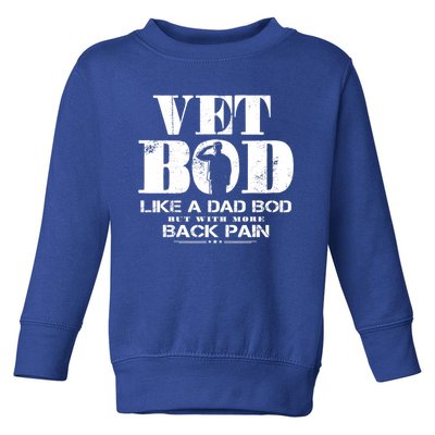 Vet Bod Like A Dad Bod But With More Back Pain Gift Toddler Sweatshirt