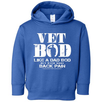 Vet Bod Like A Dad Bod But With More Back Pain Gift Toddler Hoodie