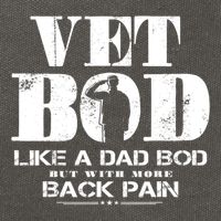 Vet Bod Like A Dad Bod But With More Back Pain Gift Cotton Canvas Backpack