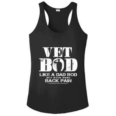 Vet Bod Like A Dad Bod But With More Back Pain Great Gift Ladies PosiCharge Competitor Racerback Tank