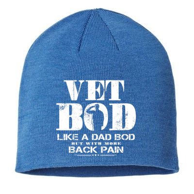 Vet Bod Like A Dad Bod But With More Back Pain Great Gift Sustainable Beanie