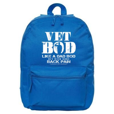 Vet Bod Like A Dad Bod But With More Back Pain Great Gift 16 in Basic Backpack